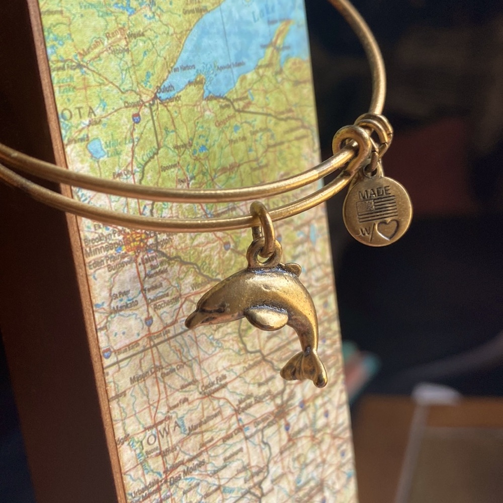 Alex and Ani Dolphin Bangle (Gold) 2012
